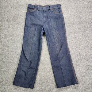 Vintage Wrangler Jeans 35x27 USA‎ Blue Bootcut Western Rodeo 70's? Altered